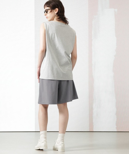 Apo(s)ture(アポスチャー)の「SOFIA-003/ツイルタックワイドショートパンツ(その他パンツ・レディース・グレー/ブラック/ピンク/ベージュ・L/M/S/XS/XL)」の16枚目の写真