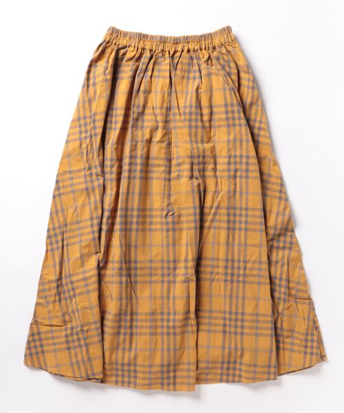 Viola e Viola(ヴィオラエヴィオラ)の「ビッグチェックタックスカート(スカート・レディース・イエロー・LARGE/X-LARGE/MEDIUM)」の8枚目の写真