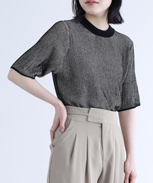 n'OrLABEL | 『配色リバーシブル半袖ニット』(ニット/セーター)