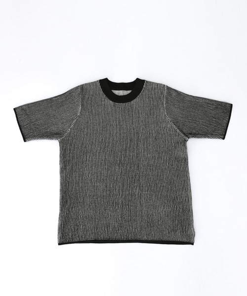 n'OrLABEL（ノアールレーベル）の「『配色リバーシブル半袖ニット』（ニット/セーター・レディース・ブラック/ラベンダー・1/2）」の22枚目の写真