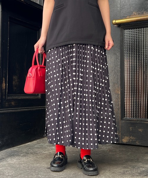 un dix cors（アンディコール）の「ドットプリーツスカート（スカート・レディース・グレー/ブラック・FREE）」の18枚目の写真