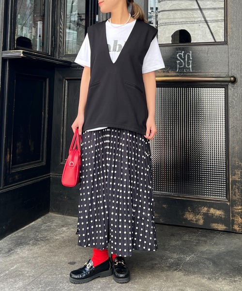 un dix cors（アンディコール）の「ドットプリーツスカート（スカート・レディース・グレー/ブラック・FREE）」の16枚目の写真