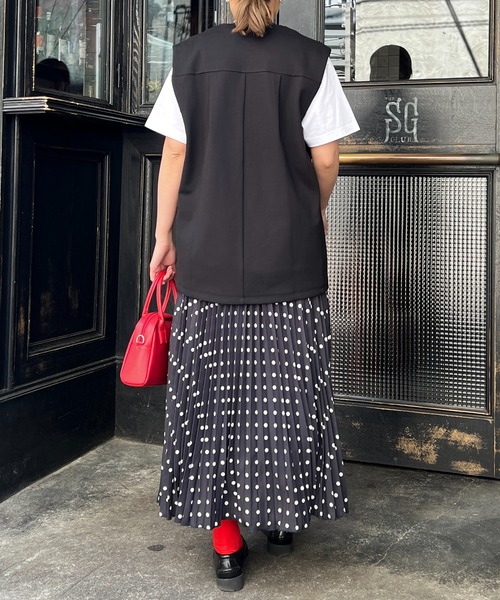 un dix cors（アンディコール）の「ドットプリーツスカート（スカート・レディース・グレー/ブラック・FREE）」の15枚目の写真