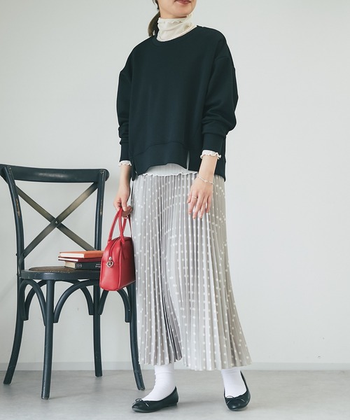 un dix cors（アンディコール）の「ドットプリーツスカート（スカート・レディース・グレー/ブラック・FREE）」の6枚目の写真