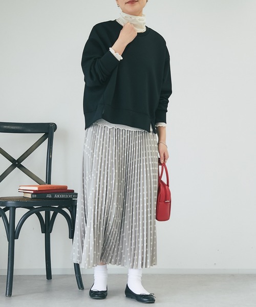 un dix cors（アンディコール）の「ドットプリーツスカート（スカート・レディース・グレー/ブラック・FREE）」の3枚目の写真