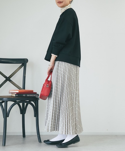 un dix cors（アンディコール）の「ドットプリーツスカート（スカート・レディース・グレー/ブラック・FREE）」の4枚目の写真