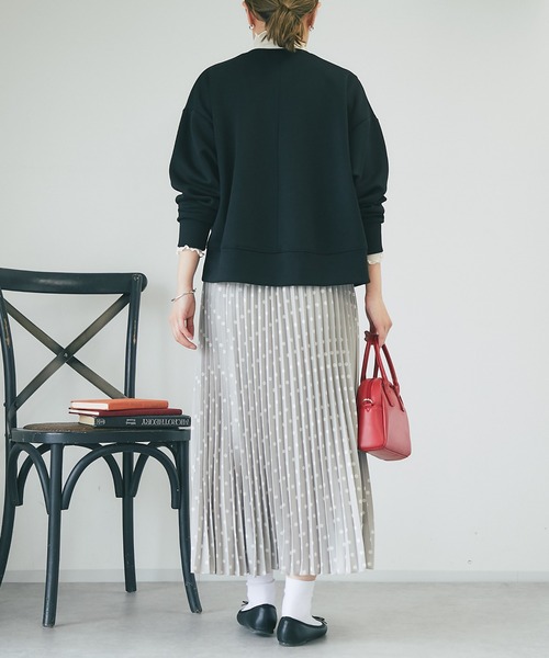 un dix cors（アンディコール）の「ドットプリーツスカート（スカート・レディース・グレー/ブラック・FREE）」の5枚目の写真