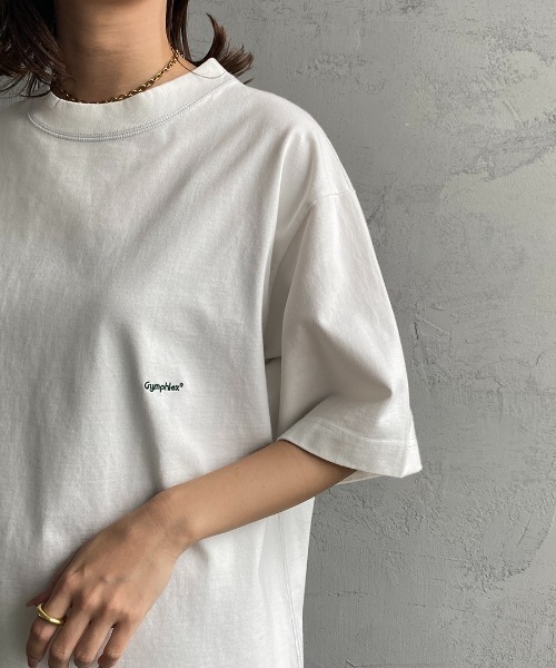 GYMPHLEX（ジムフレックス）の「[GYMPHLEX/ジムフレックス] ヘビーウェイトジャージー ワイドシルエットTシャツ（Tシャツ/カットソー・レディース・ライトグレー/グリーン/ネイビー/オフホワイト/チャコールグレー/ブルー・S/M/L）」の18枚目の写真