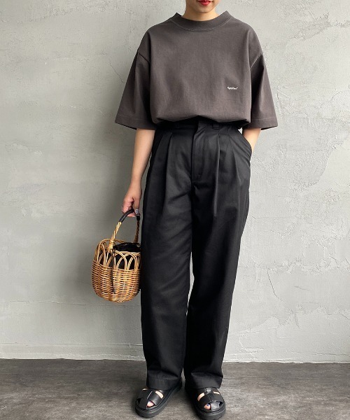 GYMPHLEX（ジムフレックス）の「[GYMPHLEX/ジムフレックス] ヘビーウェイトジャージー ワイドシルエットTシャツ（Tシャツ/カットソー・レディース・ライトグレー/グリーン/ネイビー/オフホワイト/チャコールグレー/ブルー・S/M/L）」の8枚目の写真