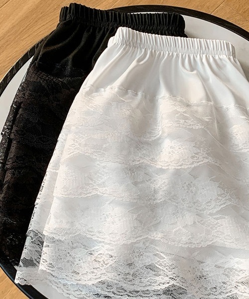 【美品】レースフリルペチコート セール】ペチパンツ 5段レースフリル ペチコート（その他パンツ