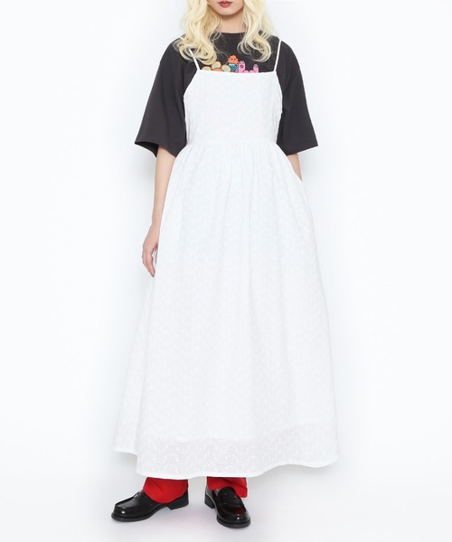 PUNYUS（プニュズ）の「コットンレースキャミワンピース（ワンピース・レディース・ホワイト/ブラック・1/4/3/2）」の4枚目の写真