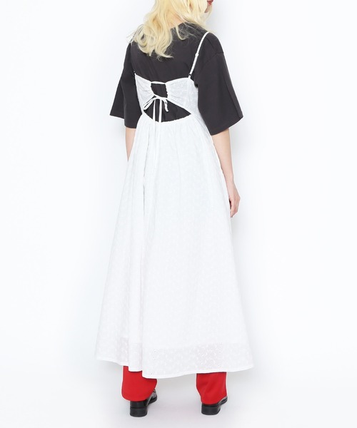 PUNYUS（プニュズ）の「コットンレースキャミワンピース（ワンピース・レディース・ホワイト/ブラック・1/4/3/2）」の5枚目の写真