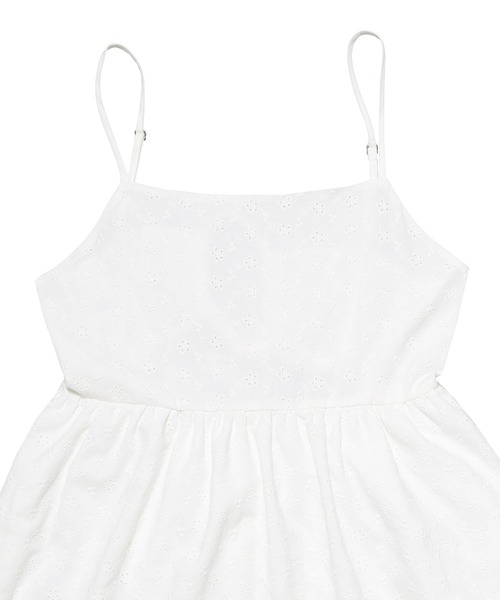 PUNYUS（プニュズ）の「コットンレースキャミワンピース（ワンピース・レディース・ホワイト/ブラック・1/4/3/2）」の9枚目の写真