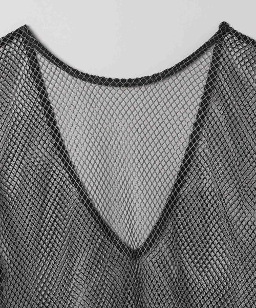 JEANASIS（ジーナシス）の「ハクメッシュNS/120228（Tシャツ/カットソー・レディース・ブラック/ホワイト・FREE）」の7枚目の写真