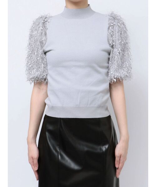 MERCURYDUO（マーキュリーデュオ）の「フェザースリーブニット（ニット/セーター・レディース・アイボリー/グレー/ブラック・FREE）」の12枚目の写真