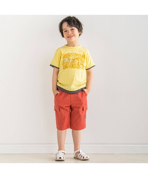 BeBe(ベベ)の「ピケストレッチハーフカーゴパンツ(90~150cm)(カーゴパンツ・キッズ・グリーン/オレンジ・120cm/150cm/130cm/140cm/90cm/100cm/110cm)」の21枚目の写真