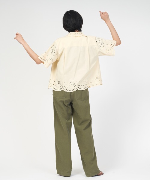 THE SHINZONE(ザ シンゾーン)の「PAISLEY OPEN COLLAR SHIRT(シャツ/ブラウス・レディース・イエロー/ブラック/キナリ・36)」の8枚目の写真