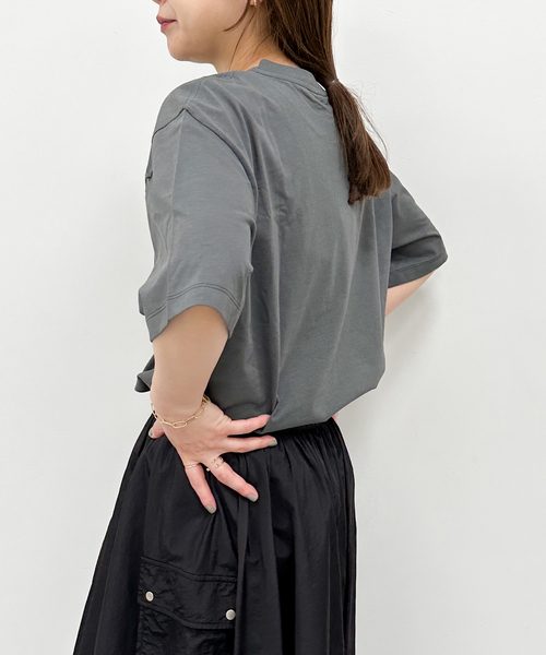 U by SPICK&SPAN(ユーバイスピックアンドスパン)の「【GANNI / ガニー】 Future Heavy Jersey Cherry T(Tシャツ/カットソー・レディース・ブラック系その他・FREE)」の4枚目の写真