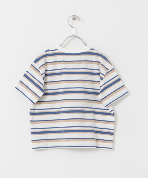 URBAN RESEARCH DOORS（アーバンリサーチドアーズ）の「マルチボーダールーズTシャツ(KIDS)（Tシャツ/カットソー・キッズ・ブラック/オフホワイト・150/135/120/105）」の8枚目の写真