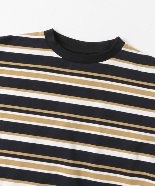 URBAN RESEARCH DOORS（アーバンリサーチドアーズ）の「マルチボーダールーズTシャツ(KIDS)（Tシャツ/カットソー・キッズ・ブラック/オフホワイト・150/135/120/105）」の10枚目の写真