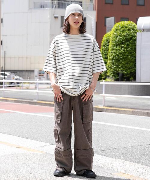 WEGO（ウィゴー）の「WEGO/ワンポイントボーダーT（Tシャツ/カットソー・メンズ・その他1/その他2・MEDIUM/LARGE）」の3枚目の写真