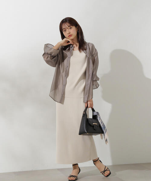 PROPORTION BODY DRESSING(プロポーションボディドレッシング)の「キャンディースリーブシアーシャツ / 1214210500(シャツ/ブラウス・レディース・グレー/ブラウン/パープル・FREE)」の9枚目の写真