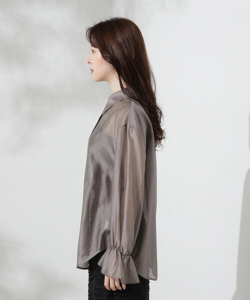 PROPORTION BODY DRESSING(プロポーションボディドレッシング)の「キャンディースリーブシアーシャツ / 1214210500(シャツ/ブラウス・レディース・グレー/ブラウン/パープル・FREE)」の22枚目の写真