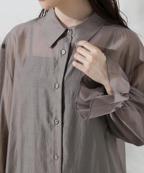 PROPORTION BODY DRESSING(プロポーションボディドレッシング)の「キャンディースリーブシアーシャツ / 1214210500(シャツ/ブラウス・レディース・グレー/ブラウン/パープル・FREE)」の20枚目の写真