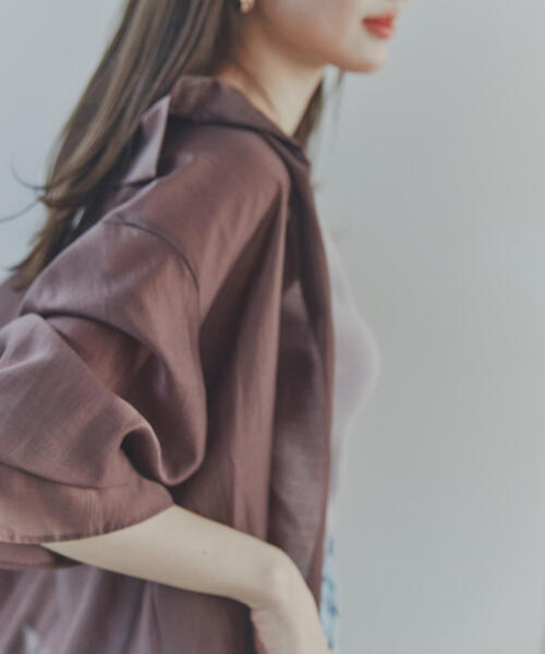 PROPORTION BODY DRESSING(プロポーションボディドレッシング)の「キャンディースリーブシアーシャツ / 1214210500(シャツ/ブラウス・レディース・グレー/ブラウン/パープル・FREE)」の14枚目の写真