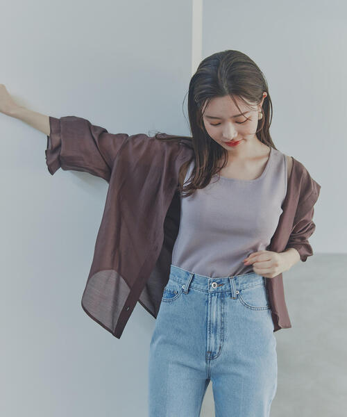 PROPORTION BODY DRESSING(プロポーションボディドレッシング)の「キャンディースリーブシアーシャツ / 1214210500(シャツ/ブラウス・レディース・グレー/ブラウン/パープル・FREE)」の13枚目の写真