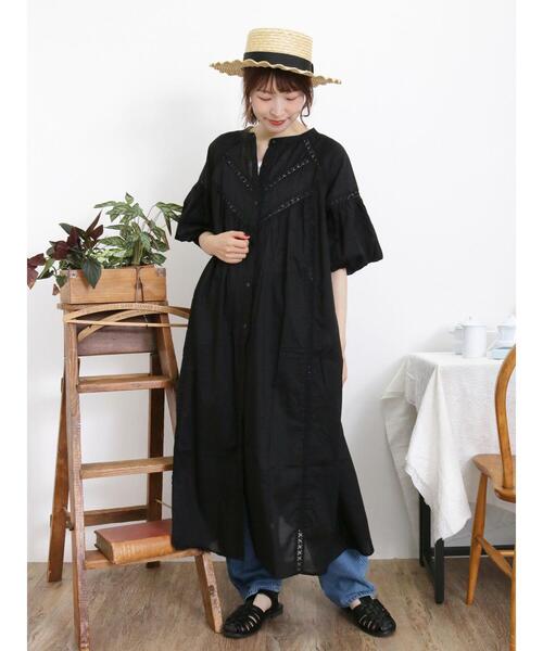 【新品タグ付き】サマンサモスモス＊バルーンスリーブレースワンピース Samansa Mos2（サマンサ モスモス）の「バルーンスリーブレース
