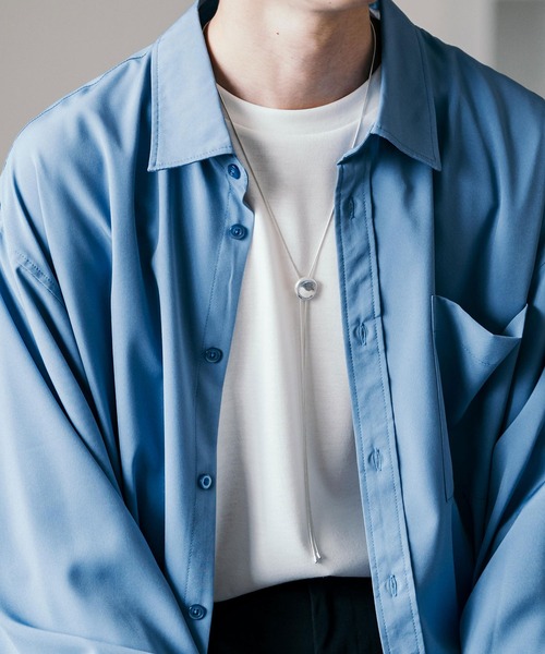 Rocky Monroe(ロッキーモンロー)の「ループタイネックレス(ネックレス・メンズ・シルバー系1/シルバー系2/シルバー系3/シルバー系4/シルバー系5/シルバー系6/ゴールド系1/ゴールド系2/ゴールド系3/ゴールド系4/ゴールド系5/ゴールド系6・FREE)」の1枚目の写真