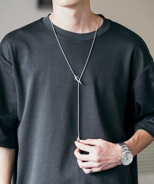 Rocky Monroe(ロッキーモンロー)の「ループタイネックレス(ネックレス・メンズ・シルバー系1/シルバー系2/シルバー系3/シルバー系4/シルバー系5/シルバー系6/ゴールド系1/ゴールド系2/ゴールド系3/ゴールド系4/ゴールド系5/ゴールド系6・FREE)」の6枚目の写真