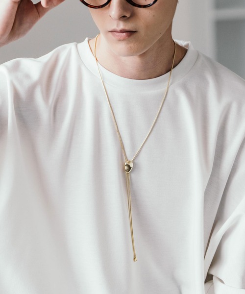 Rocky Monroe(ロッキーモンロー)の「ループタイネックレス(ネックレス・メンズ・シルバー系1/シルバー系2/シルバー系3/シルバー系4/シルバー系5/シルバー系6/ゴールド系1/ゴールド系2/ゴールド系3/ゴールド系4/ゴールド系5/ゴールド系6・FREE)」の8枚目の写真
