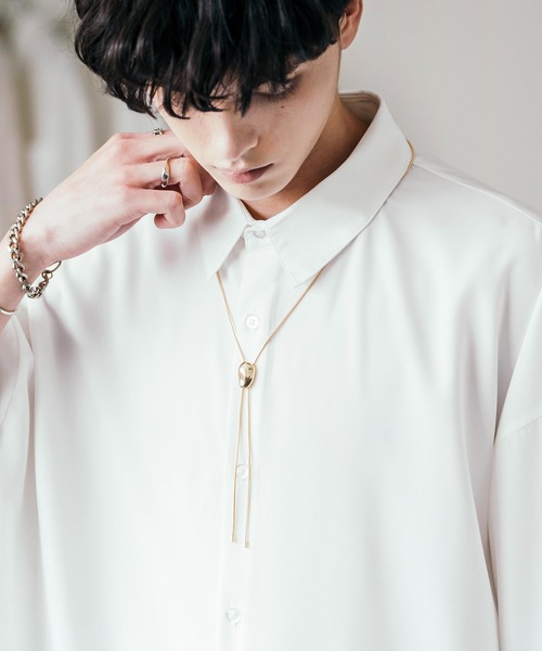 Rocky Monroe(ロッキーモンロー)の「ループタイネックレス(ネックレス・メンズ・シルバー系1/シルバー系2/シルバー系3/シルバー系4/シルバー系5/シルバー系6/ゴールド系1/ゴールド系2/ゴールド系3/ゴールド系4/ゴールド系5/ゴールド系6・FREE)」の9枚目の写真