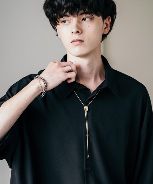 Rocky Monroe(ロッキーモンロー)の「ループタイネックレス(ネックレス・メンズ・シルバー系1/シルバー系2/シルバー系3/シルバー系4/シルバー系5/シルバー系6/ゴールド系1/ゴールド系2/ゴールド系3/ゴールド系4/ゴールド系5/ゴールド系6・FREE)」の10枚目の写真