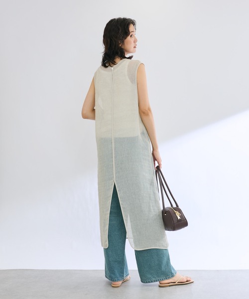 RIVE DROITE（リヴドロワ）の「リネンラッセルレイヤードワンピース（ワンピース・レディース・ライトベージュ/ブラック・FREE）」の11枚目の写真