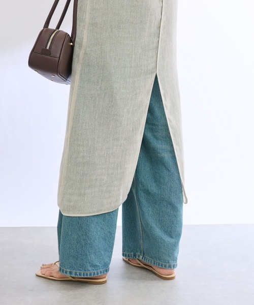 RIVE DROITE（リヴドロワ）の「リネンラッセルレイヤードワンピース（ワンピース・レディース・ライトベージュ/ブラック・FREE）」の8枚目の写真