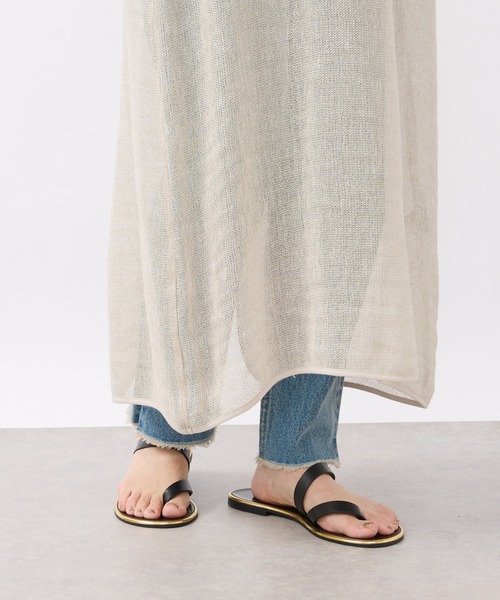 RIVE DROITE（リヴドロワ）の「リネンラッセルレイヤードワンピース（ワンピース・レディース・ライトベージュ/ブラック・FREE）」の18枚目の写真