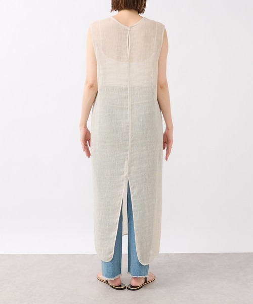 RIVE DROITE（リヴドロワ）の「リネンラッセルレイヤードワンピース（ワンピース・レディース・ライトベージュ/ブラック・FREE）」の21枚目の写真