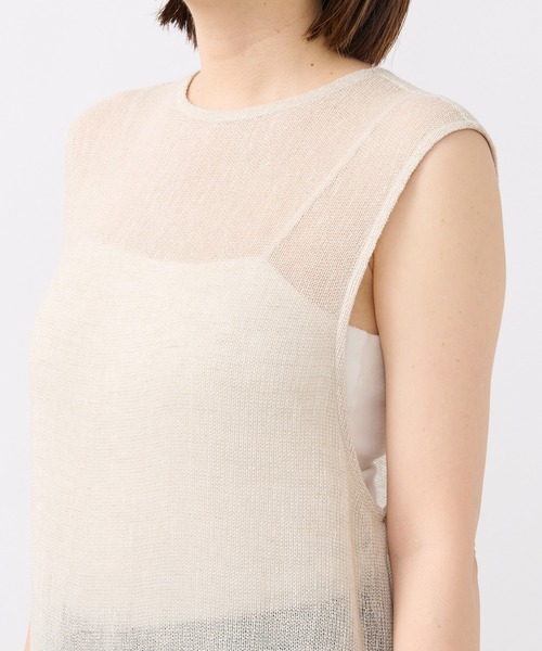 RIVE DROITE（リヴドロワ）の「リネンラッセルレイヤードワンピース（ワンピース・レディース・ライトベージュ/ブラック・FREE）」の19枚目の写真