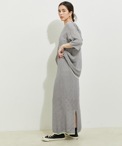 le cercle ADAM ET ROPE'（ルセルクルアダムエロペ）の「【セットアップ対応】ダイヤメッシュスカート（スカート・レディース・ブラック系その他/グレー系その他・FREE）」の5枚目の写真