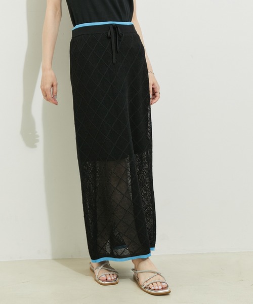 le cercle ADAM ET ROPE'（ルセルクルアダムエロペ）の「【セットアップ対応】ダイヤメッシュスカート（スカート・レディース・ブラック系その他/グレー系その他・FREE）」の11枚目の写真