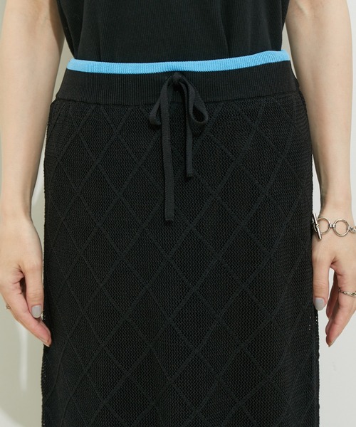 le cercle ADAM ET ROPE'（ルセルクルアダムエロペ）の「【セットアップ対応】ダイヤメッシュスカート（スカート・レディース・ブラック系その他/グレー系その他・FREE）」の15枚目の写真