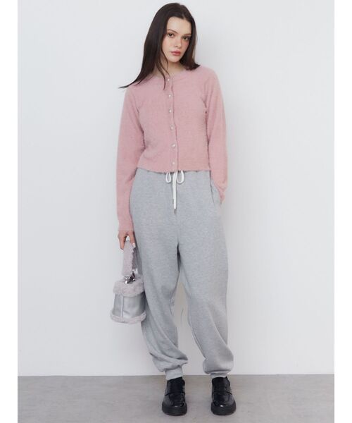 CALNAMUR(カルナムール)の「2WAYシャイニーボアバッグ(ハンドバッグ・レディース・ピンク/グレー・FREE)」の4枚目の写真