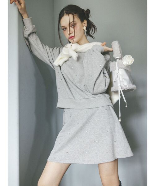 CALNAMUR(カルナムール)の「2WAYシャイニーボアバッグ(ハンドバッグ・レディース・ピンク/グレー・FREE)」の8枚目の写真