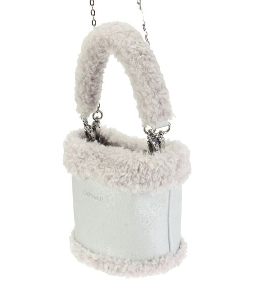 CALNAMUR(カルナムール)の「2WAYシャイニーボアバッグ(ハンドバッグ・レディース・ピンク/グレー・FREE)」の16枚目の写真