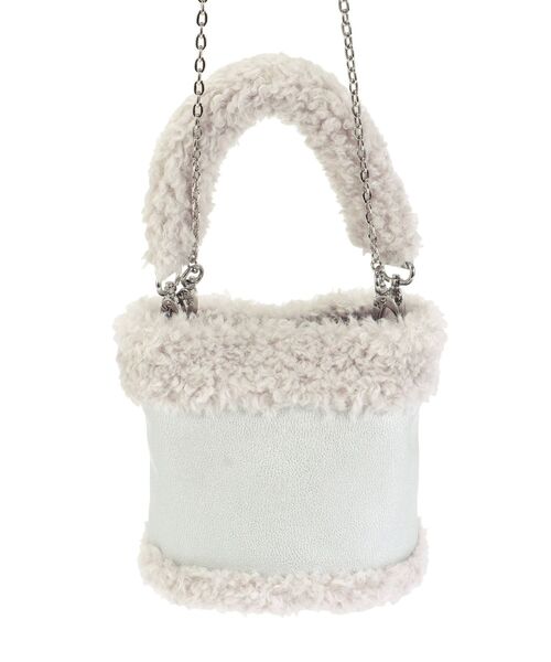 CALNAMUR(カルナムール)の「2WAYシャイニーボアバッグ(ハンドバッグ・レディース・ピンク/グレー・FREE)」の17枚目の写真