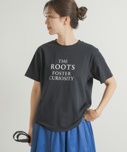URBAN RESEARCH DOORS(アーバンリサーチドアーズ)の「ベーシックロゴプリントTシャツ(Tシャツ/カットソー・レディース・ネイビー/ブルー/アイボリー・MEDIUM)」の2枚目の写真
