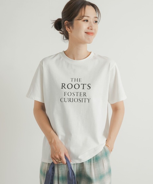 URBAN RESEARCH DOORS(アーバンリサーチドアーズ)の「ベーシックロゴプリントTシャツ(Tシャツ/カットソー・レディース・ネイビー/ブルー/アイボリー・MEDIUM)」の4枚目の写真